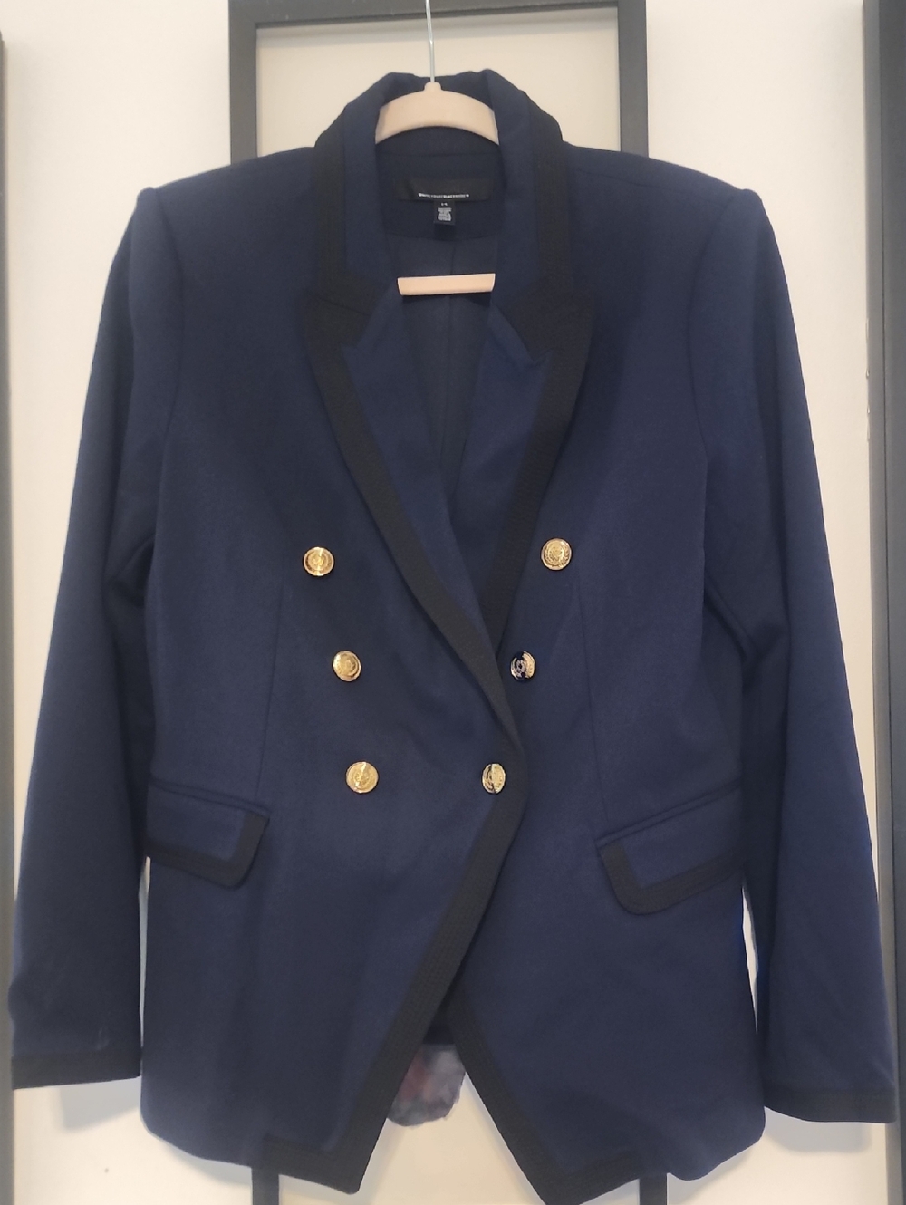 WHBM Blue Studio Colorblock Blazer